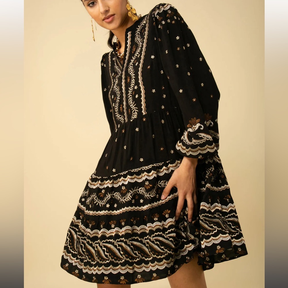🆕 Hale Bob Audrey Embroidered Dress XL